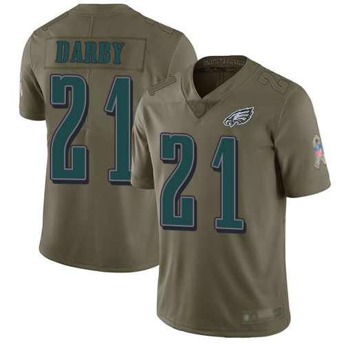 Men Philadelphia Eagles #21 Ronald Darby Limited Olive 2017 Salute to Service Football NFL Jersey